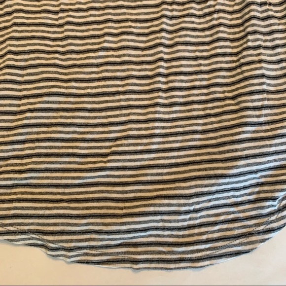 Prince and Fox cold shoulder long sleeve bounce knit t-shirt stripes grey - Picture 2 of 5